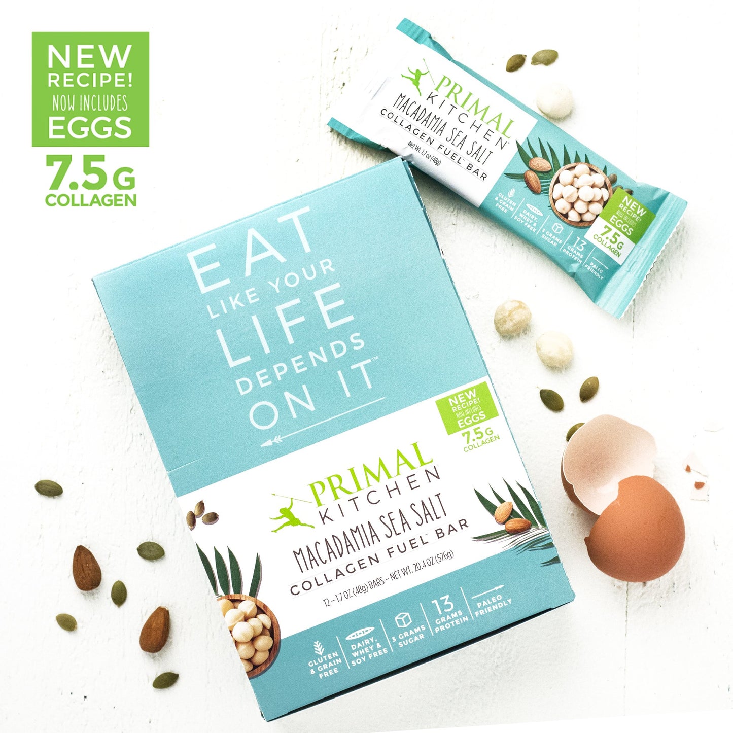 Macadamia Sea Salt Collagen Fuel Bars